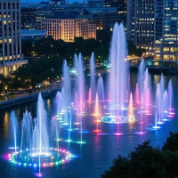 大きな音楽の噴水